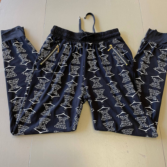 "Life is Too Short"Women's Jogger Pants Size Small - Picture 1 of 8